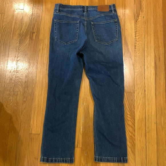 J.Crew Trade Mark Billie Demi Boot Crop Women's Cotton Blend Blue Jeans, Size 29 - Picture 2 of 8